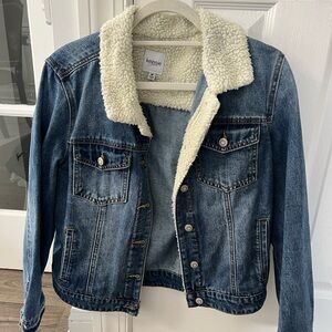 Kensie Jean Sherpa collar jacket